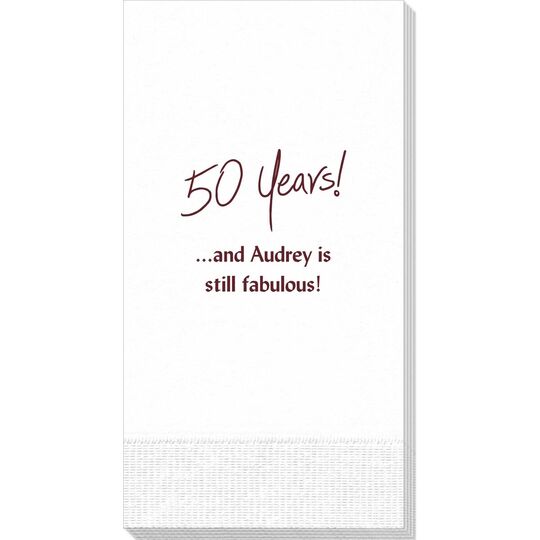 Fun 50 Years Guest Towels